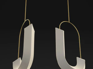 hook loop pendant chandelier 3D Model