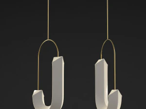 hook loop pendant chandelier 3D Model