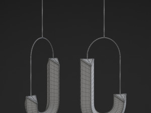 hook loop pendant chandelier 3D Model