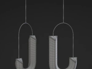 hook loop pendant chandelier 3D Model