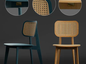 cadeira de jantar de cana Modelo 3D