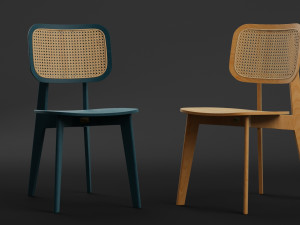 cane dining chair 3D Model