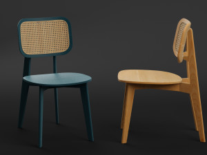 cane dining chair 3D Model