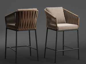 banqueta de bar kettal bitta Modelo 3D