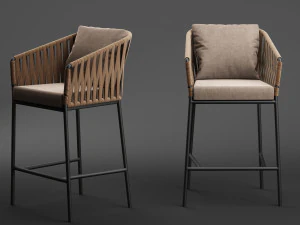 banqueta de bar kettal bitta Modelo 3D