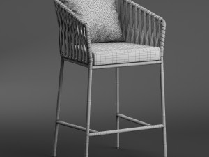kettal bitta barstool Model 3D
