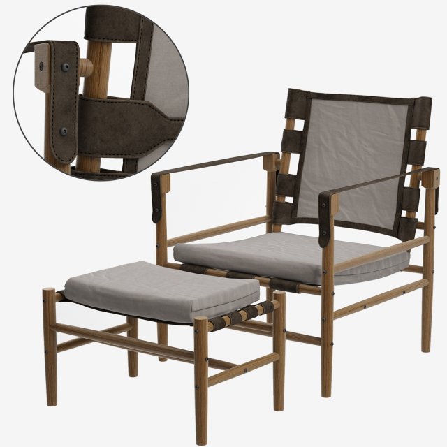 serengeti lounge chair 3D Модель .c4d .max .obj .3ds .fbx .stl .blend 