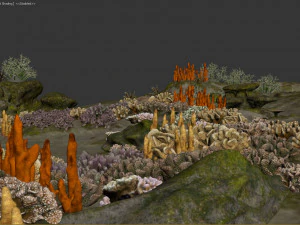 underwater coral reef habitat ocean v3 3D Model
