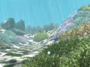 cartoon underwater coral reef habitat ocean version 2 3D Model