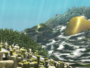 cartoon underwater coral reef habitat ocean version 2 3Dモデル