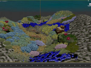 cartoon underwater coral reef habitat ocean version 2 3D Model