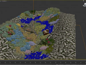 cartoon underwater coral reef habitat ocean version 2 3D Model