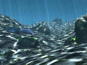 cartoon underwater coral reef habitat ocean version 2 3D Model