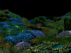 cartoon underwater coral reef habitat ocean version 2 3D Model