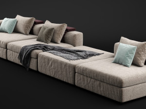 albert modular sofa of molteni Modello 3D
