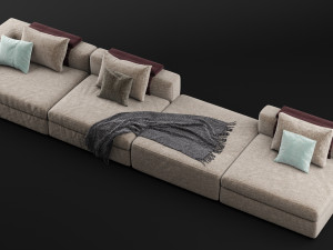 albert modular sofa of molteni Modello 3D