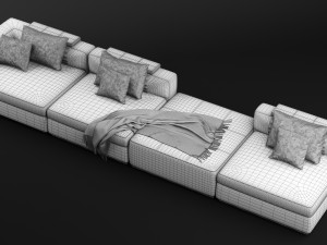 albert modular sofa of molteni Modello 3D