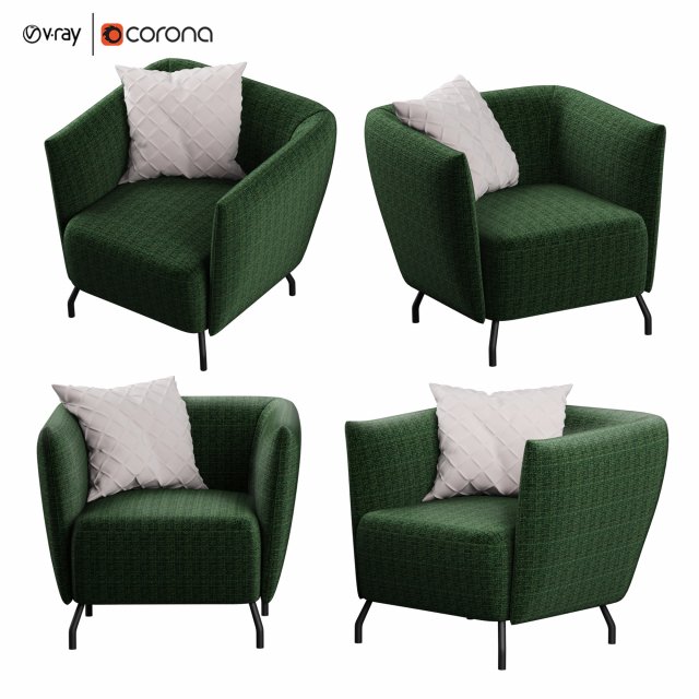 arno bonaldo armchair Modelo 3D .c4d .max .obj .3ds .fbx .stl .blend