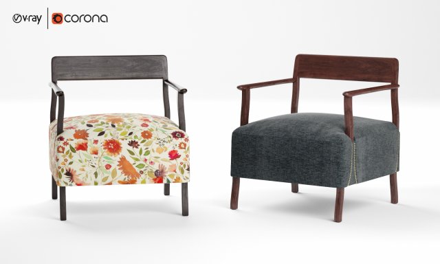 berin club chair 3D Модель .c4d .max .obj .3ds .fbx .stl .blend 