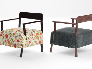 berin club chair 3D Модель