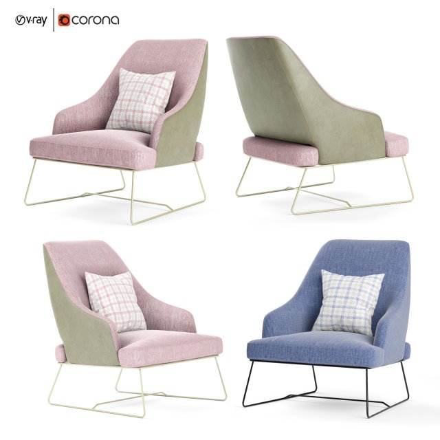 blazer bonaldo armchair 3D Model .c4d .max .obj .3ds .fbx .stl .blend 