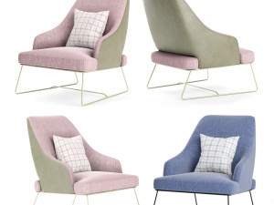 blazer bonaldo armchair 3D Model