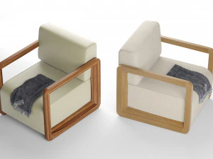 colette upholstered armchair italia 3D Model