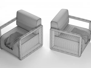 colette upholstered armchair italia 3D Model