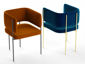 crescent armchair by derlot editions Model 3D