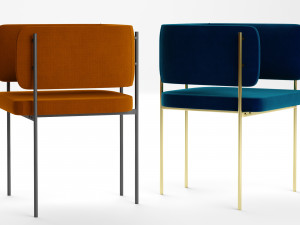 crescent armchair by derlot editions Model 3D