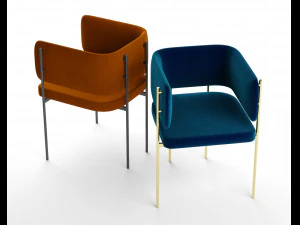 crescent armchair by derlot editions 3D Model