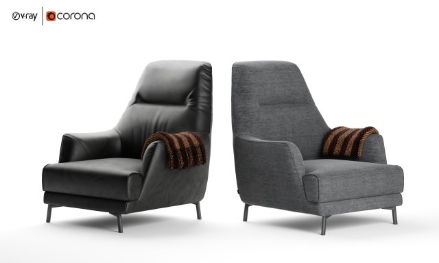 leyra armchair natuzzi italia 3D-Modell .c4d .max .obj .3ds .fbx .stl .blend 