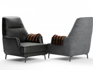leyra armchair natuzzi italia 3D-Modell