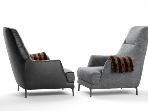 leyra armchair natuzzi italia 3D-Modell
