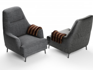 leyra armchair natuzzi italia 3D-Modell