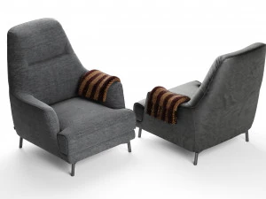 leyra armchair natuzzi italia 3D Model
