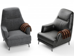leyra armchair natuzzi italia 3D-Modell