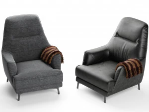 leyra armchair natuzzi italia 3D Model
