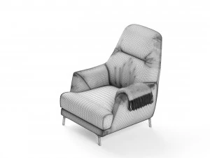 leyra armchair natuzzi italia 3D Model