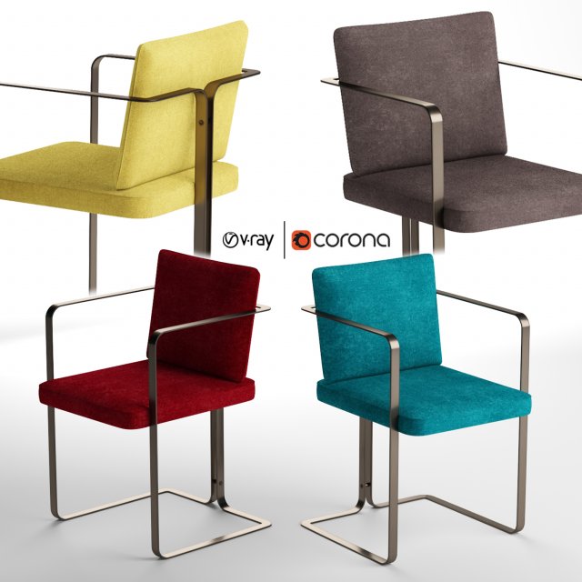 s2 murena armchair 3D मॉडल .c4d .max .obj .3ds .fbx .stl .blend 