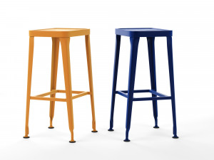 carbon bar stool industry west 3D Модель