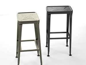 carbon bar stool industry west 3D Модель