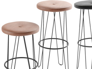 circus steel barstool by gohlin 3D Model