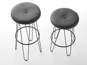 circus steel barstool by gohlin 3D Model