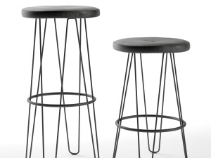 circus steel barstool by gohlin 3D Model