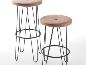 circus steel barstool by gohlin 3D Model