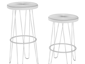 circus steel barstool by gohlin 3D Model