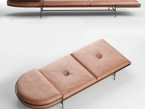 geometric daybed by bassam fellows 3D Model