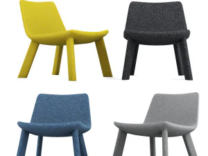 schludny fotel wypoczynkowy marki blu dot Model 3D