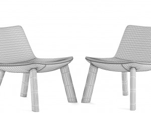 neat lounge chair by blu dot Model 3D